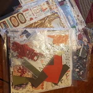 Paper scraps (print and pattern), stickers,etc